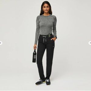Figs Yola Basic Scrub Pants Black XXS Petite